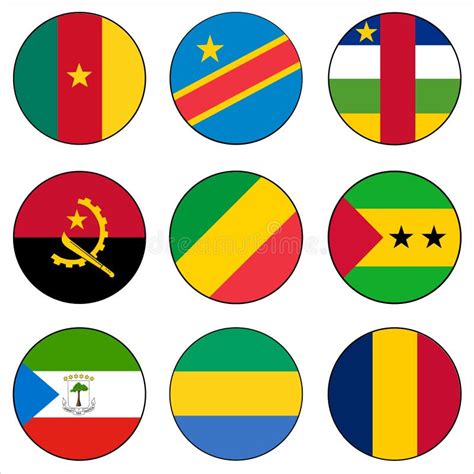 African Complete Flags Set Stock Illustrations 37 African Complete