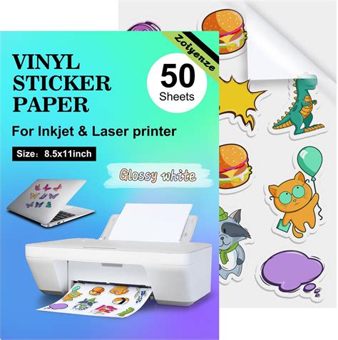 Amazon Printable Vinyl Stickers Paper For Inkjet Printer