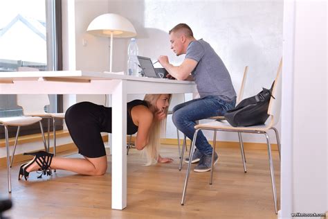 Hot Blonde Katy Sky Relieves Her Friend S Stress By Blowing His Big Stiffie Photos