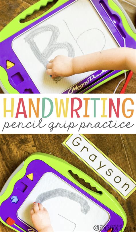 Tripod Pencil Grip Handwriting Practice - Mrs. Jones Creation Station