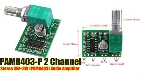 Pam8403 Dual Channel Amplifier Mini Class D Amplifier Youtube