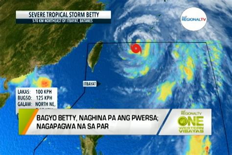 One Western Visayas Bagyo Betty Naghina Pa Ang Pwersa Nagapagwa Na