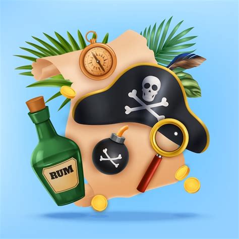 Premium Vector Treasure Map Illustration In Realistic Style