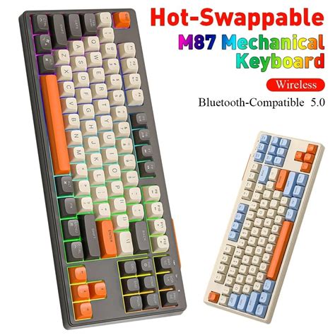M Hot Swappable Keyboard Wireless Ghz Bluetooth Rgb Dual Mode Wireless Keyboard Gamer Keyb