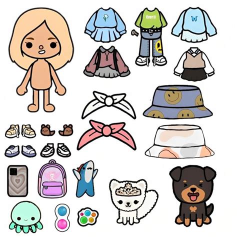 Toca Boca Paper Doll Paper Dolls Doll Drawing Paper Doll Template