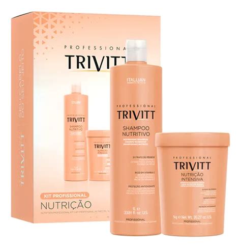 Creme De Nutrição Profissional - Trivitt Kit Profissional Nutrição: Shampoo Creme De Nutrição ...