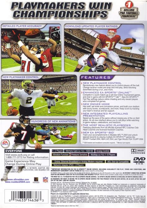Madden Nfl 2004 Box Shot For Playstation 2 Gamefaqs