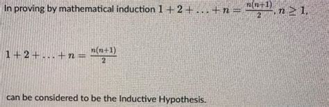 Solved In Proving By Mathematical Induction