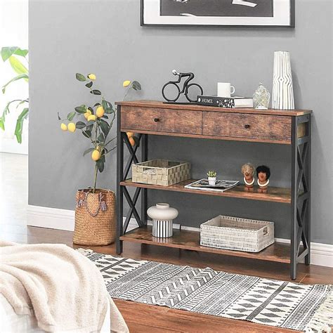 Table Meja Console Farm House Console Table Custom Industrial