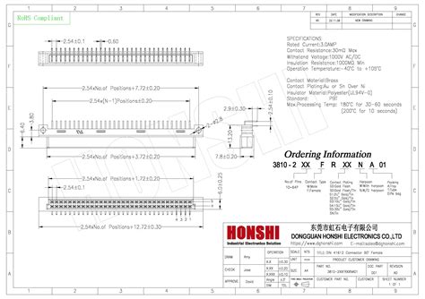 Din41612 Connector 32pin Right Angle Female Pins Through Hole 2 Rows ...
