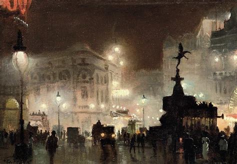 George Hyde Pownall British Painter 1876 1932 Picadilly Circus