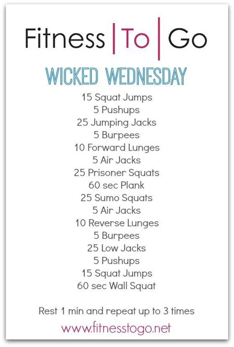 Free Workout Wednesday Wednesday Workout Fitness Hitt Workout