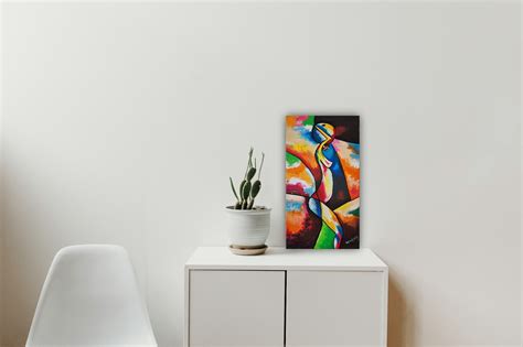Nude Lady Carrying Pot Abstract Painting Unikart