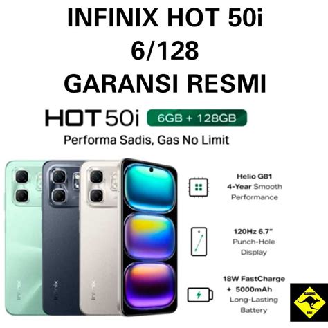 Jual Infinix Hot I GB Up To GB Extended RAM Helio G Inch Hz Punch Hole