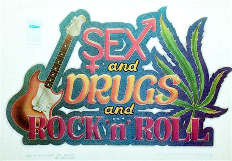 Sex Drugs And Rock N Roll Vintage 1970s Original T Shirt Iron On