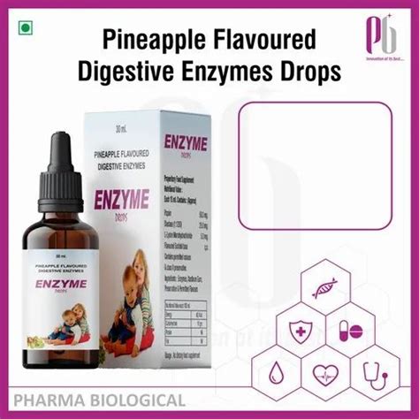 Enzyme Drop Pineapple Flavoured Digestive Enzymes Drops Third Party