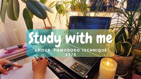 Hr Study With Me Relaxing Fireplace Rain Sounds Pomodoro