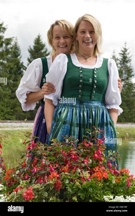 Woman wearing traditional austrian dress hi-res stock photography and images - Alamy