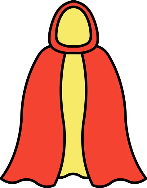 Cape Or Cloak Icon In Red And Yellow Color Vector Art At Vecteezy