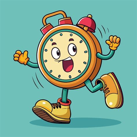 Adorable Retro Clock Cartoon Vector Image Premium Ai Generated Vector
