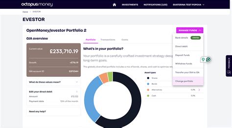 How can I switch to a different portfolio in my GIA, ISA or SIPP