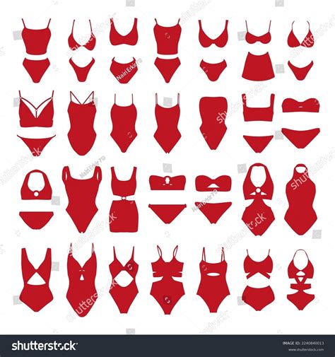 Bikini Silhouette Collectionbikini Silhouette Set Stock Vector Royalty Free 2240840013