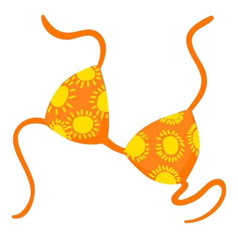 Premium Vector Top Bikini Icon Cartoon Illustration Of Top Bikini