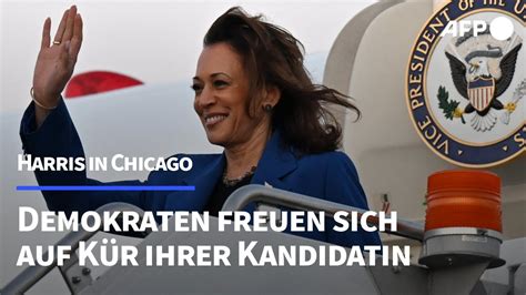 Harris in Chicago US Demokraten freuen sich auf Kür ihrer Kandidatin