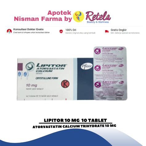 Jual Lipitor 10mg 1 Strip 10 Tablet Shopee Indonesia