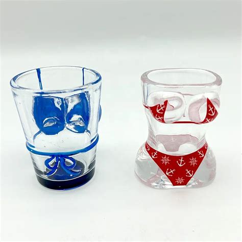Personalized Hand Painted Souvenir Shot Glass Body Shape Boob Bikini Sexy Shot Glass Buy