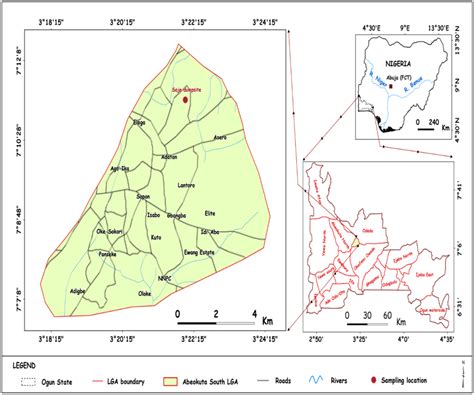 The Map Of The Saje Dumpsite In Abeokuta South Local Government Ogun State Download