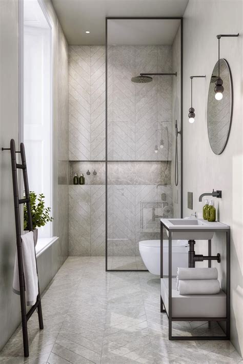 Дизайн ванной комнаты с душевой перегородкой - 68 фото