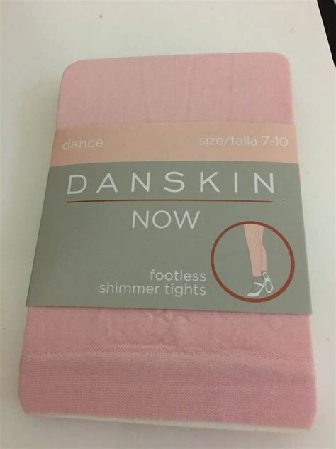 2pk Girls Size 7 10 Danskin Now Shimmer Footless Dance Tights Fits 55