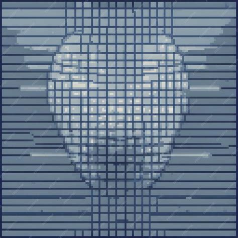 Pixel art light bulb centerpiece in a grid layout | Premium AI