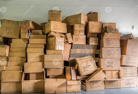 Pile Of Cardboard Boxes Editorial Photo Image Of Cardboard 144900646