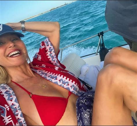 Christie Brinkley Stunned In A Barely There Red String Bikini At