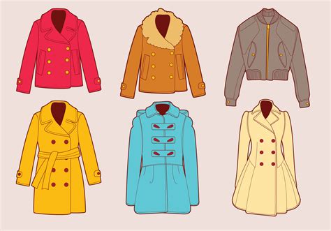 Winter Coats Vector Set Download Free Vector Art Stock Graphics And Images