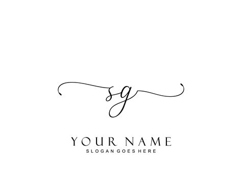 Initial Sg Beauty Monogram And Elegant Logo Design Handwriting Logo Of Initial Signature