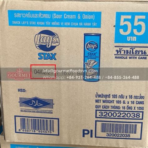 Lay S Stax Chips Hot Chili Squid Potato 100g