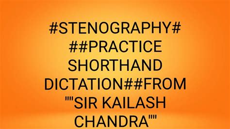 Stenography Dictation 100 Wpm Shorthand Dictation Practice English