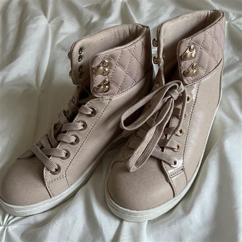 Aldo Nude Sneakers Worn Once Only Signs Of Wear Depop