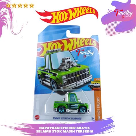 Hot Wheels ToonD 83 Chevy Silverado Hijau HW Hot Trucks Lazada Indonesia