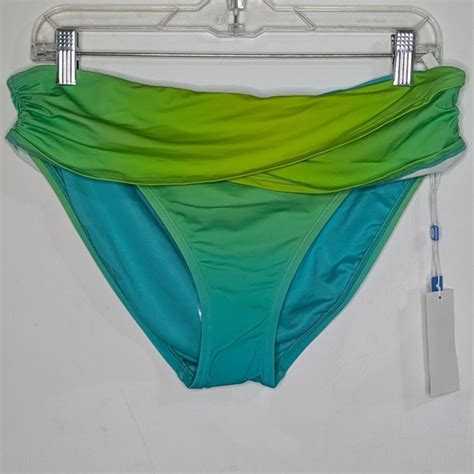 Bleu Rod Beattie Swim Nwt Bleu Rod Beattie Blue Green Ombre Bikini Bottom 2 Poshmark