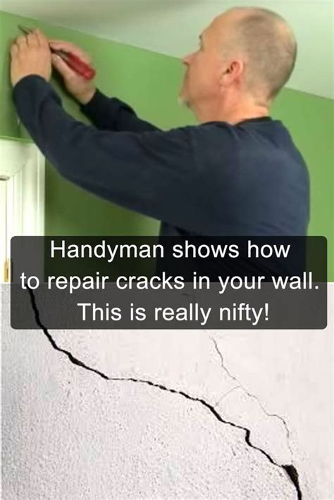 Handyman Shows How To Repair Cracks In Your Wall This Is Really Nifty Easy Home Improvement