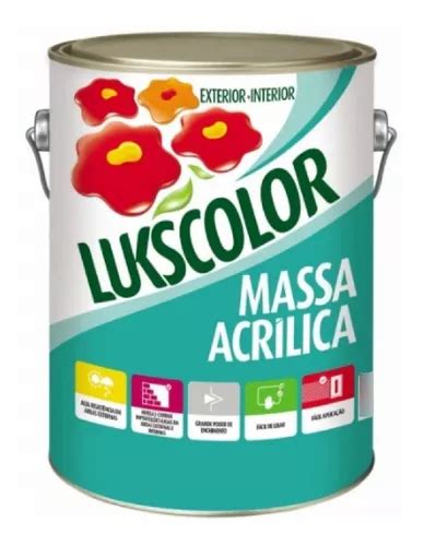 Massa Acrilica Niveladora De Paredes Lukscolor 3 6l Exterior