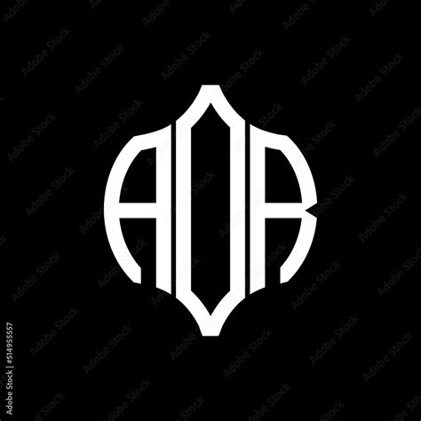 aor letter logo aor  black background vector image aor monogram