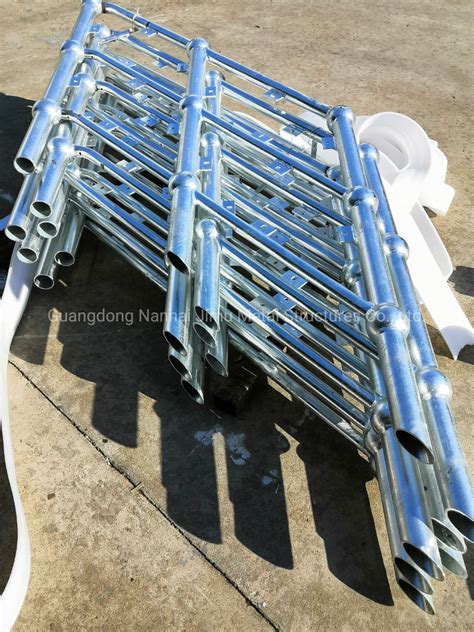 Multi Railing Handrail Panels Fabricated By Jimu In Hot DIP Galvanized Finish Steel Handrail