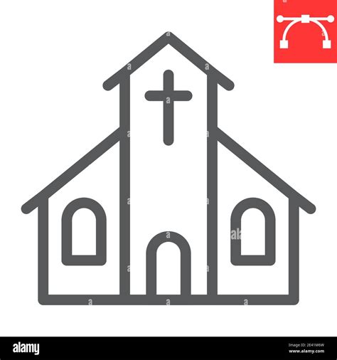 Church line icon, building and god, church vector icon, vector graphics ...