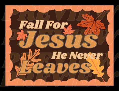 Fall for Jesus He Never Leaves Christian Bulletin Board Set Christian ...