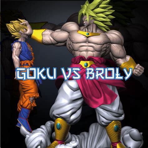 Goku Vs Broly Diorama Sekai D Models Tested And Ready For D Printing